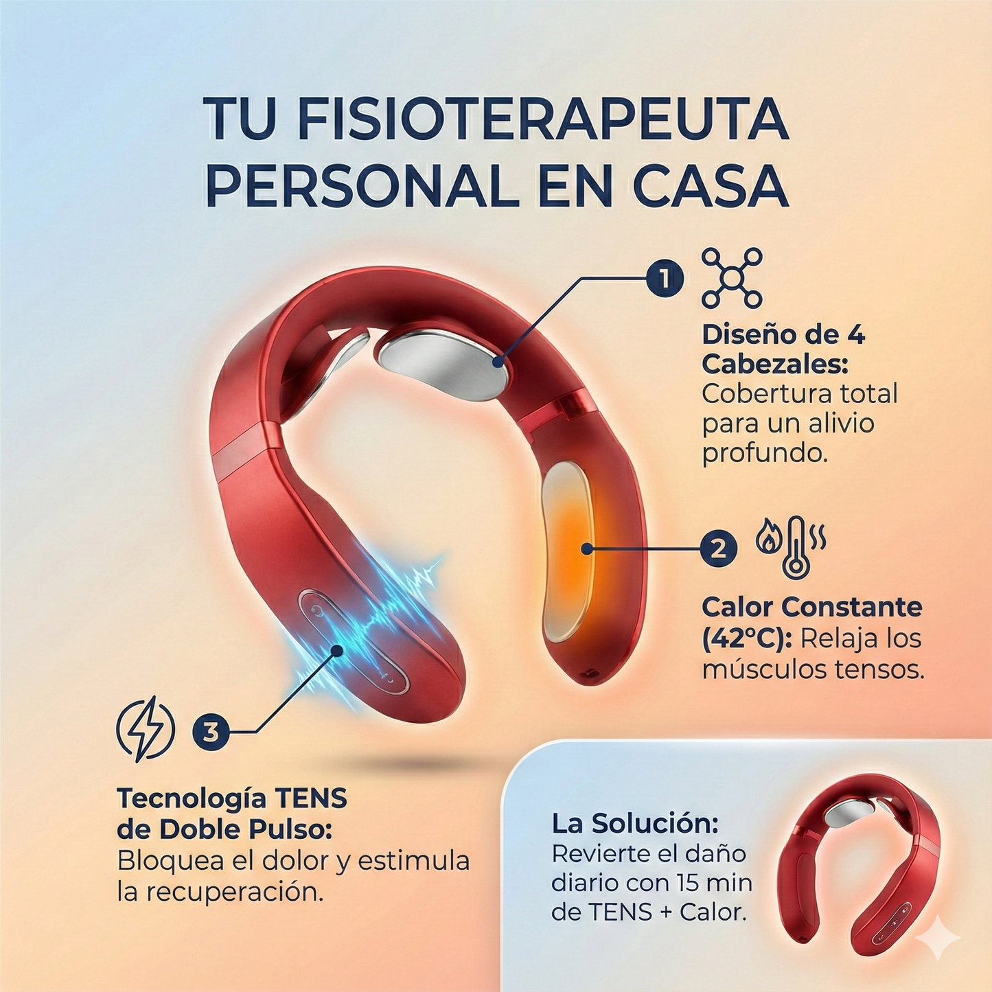 Masajeador de pulso para cuello y hombros